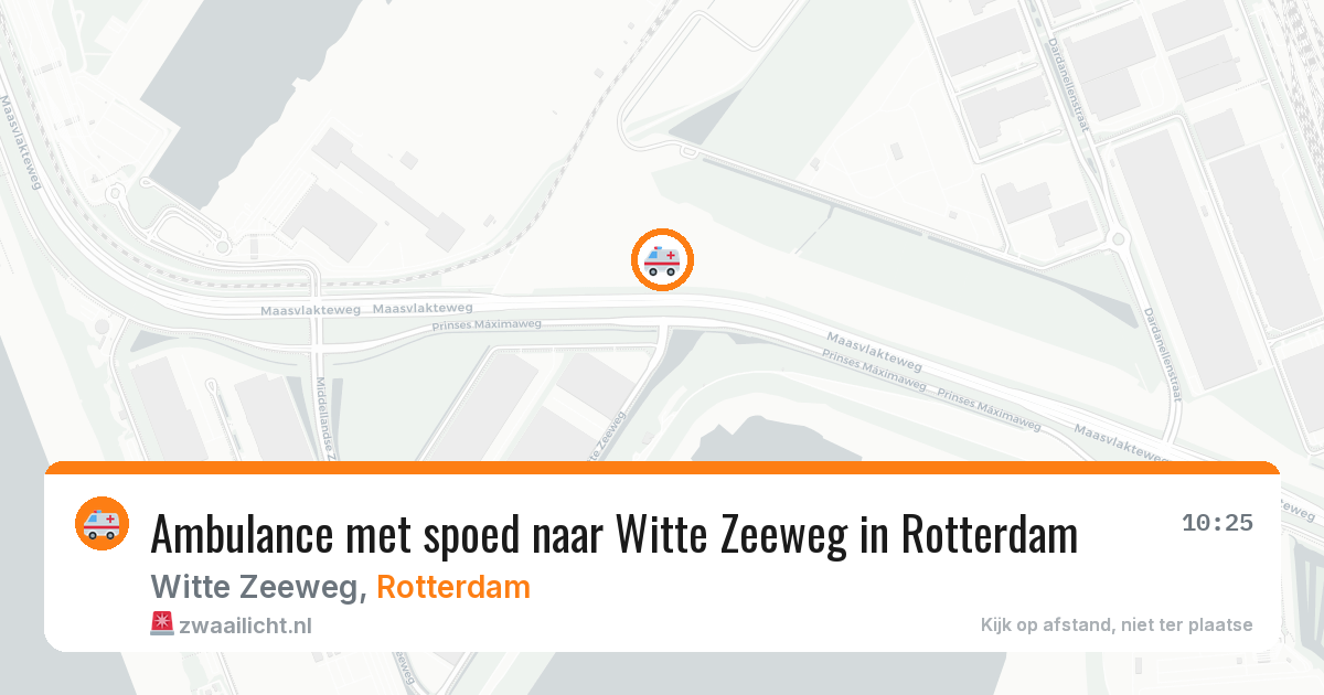 Ambulance met spoed naar Witte Zeeweg in Rotterdam — 4 aug 2026