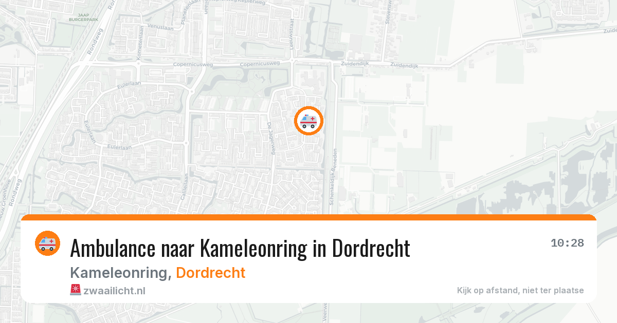 Ambulance naar Kameleonring in Dordrecht — 10 aug 2026