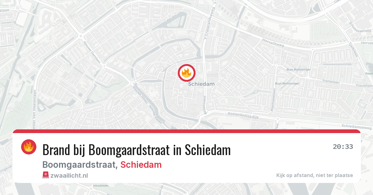 Brand bij Boomgaardstraat in Schiedam — 21 jun 2026