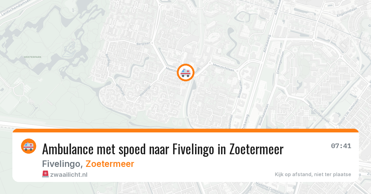 Ambulance met spoed naar Fivelingo in Zoetermeer — 27 mei 2026