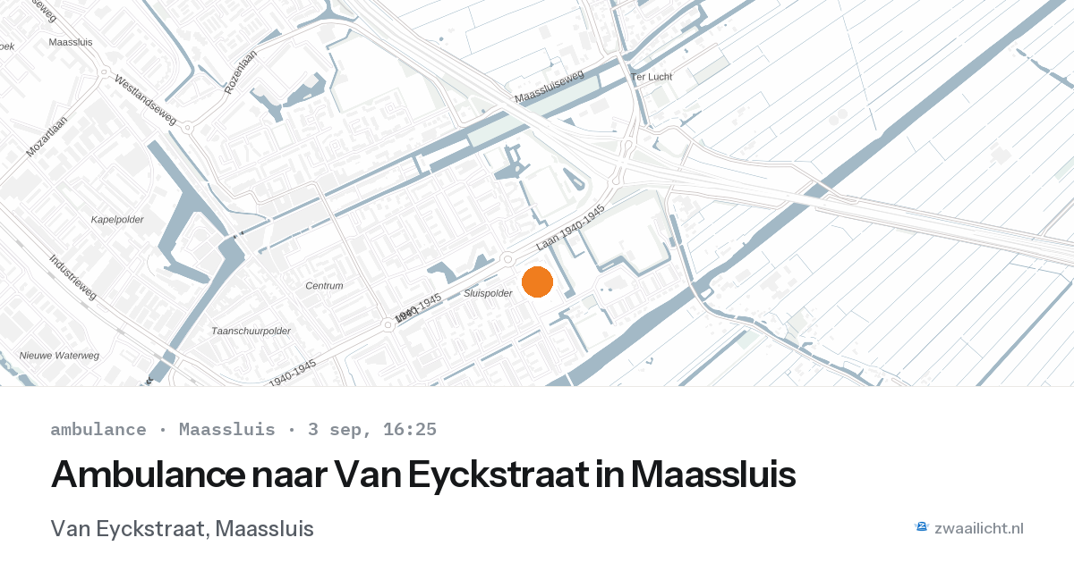 Ambulance naar Van Eyckstraat in Maassluis — 3 sep 2026