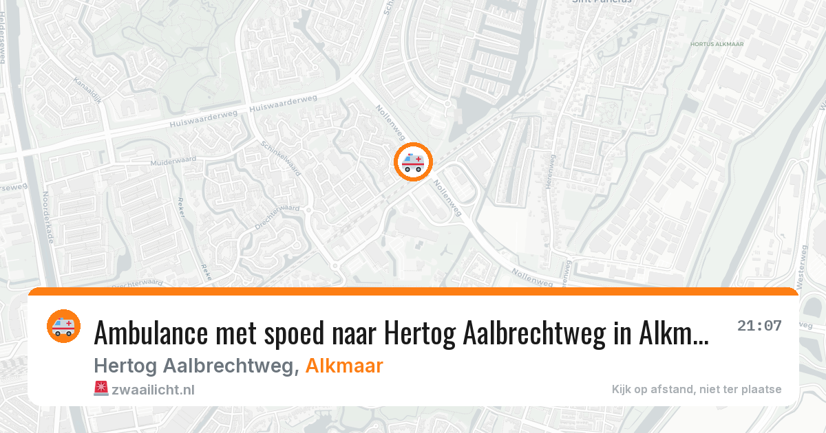Ambulance met spoed naar Hertog Aalbrechtweg in Alkmaar — 11 aug 2026