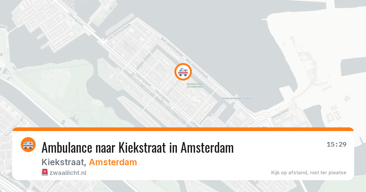 Ambulance naar Kiekstraat in Amsterdam — 15 jun 2026
