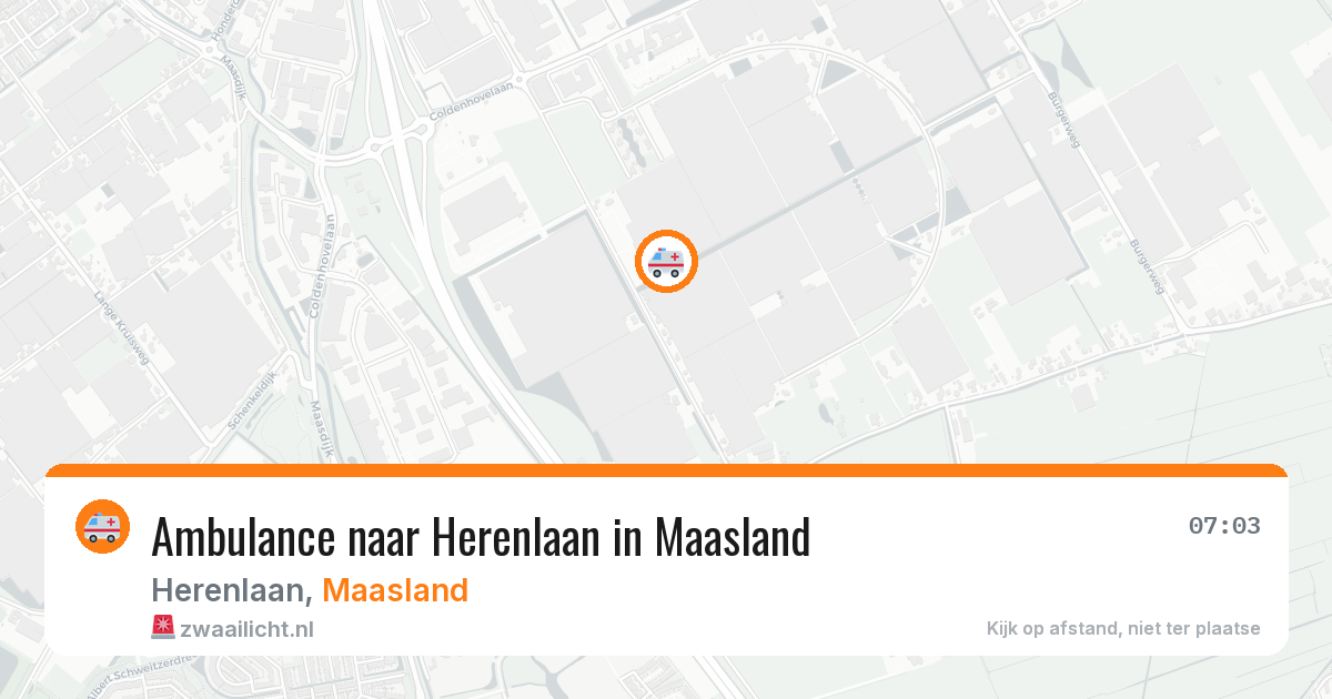 Ambulance naar Herenlaan in Maasland — 10 aug 2026