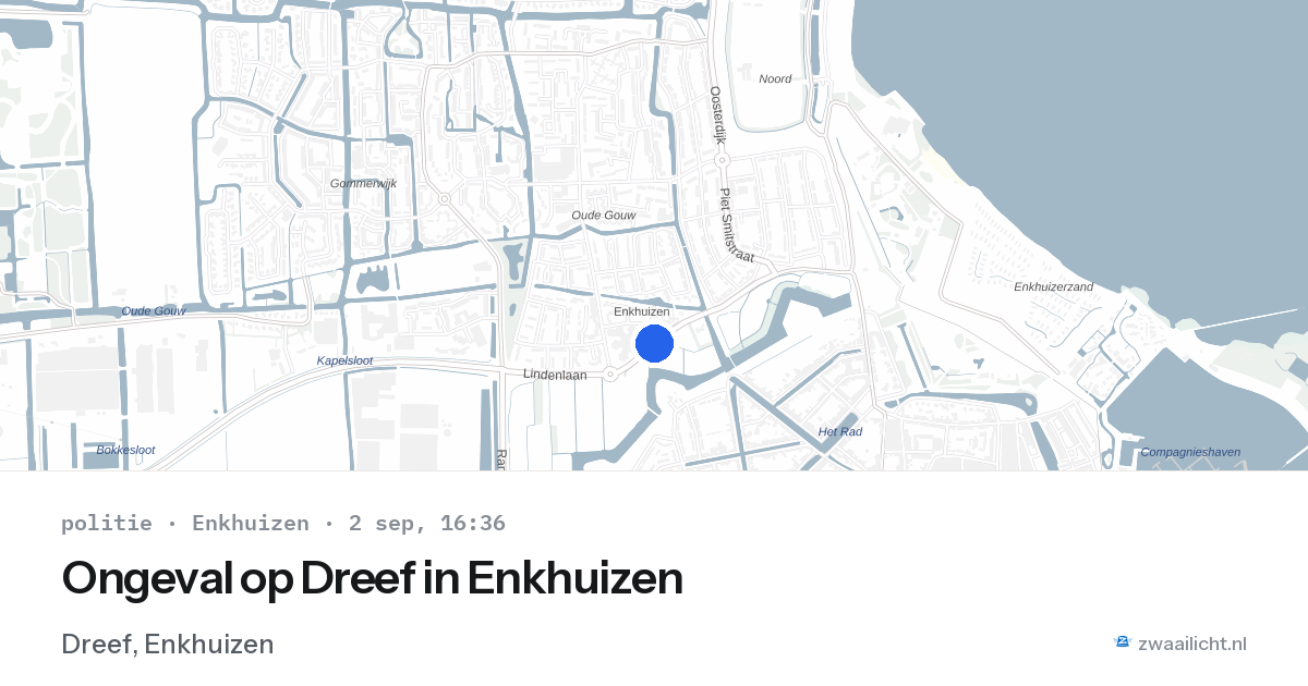 Ongeval op Dreef in Enkhuizen — 2 sep 2026