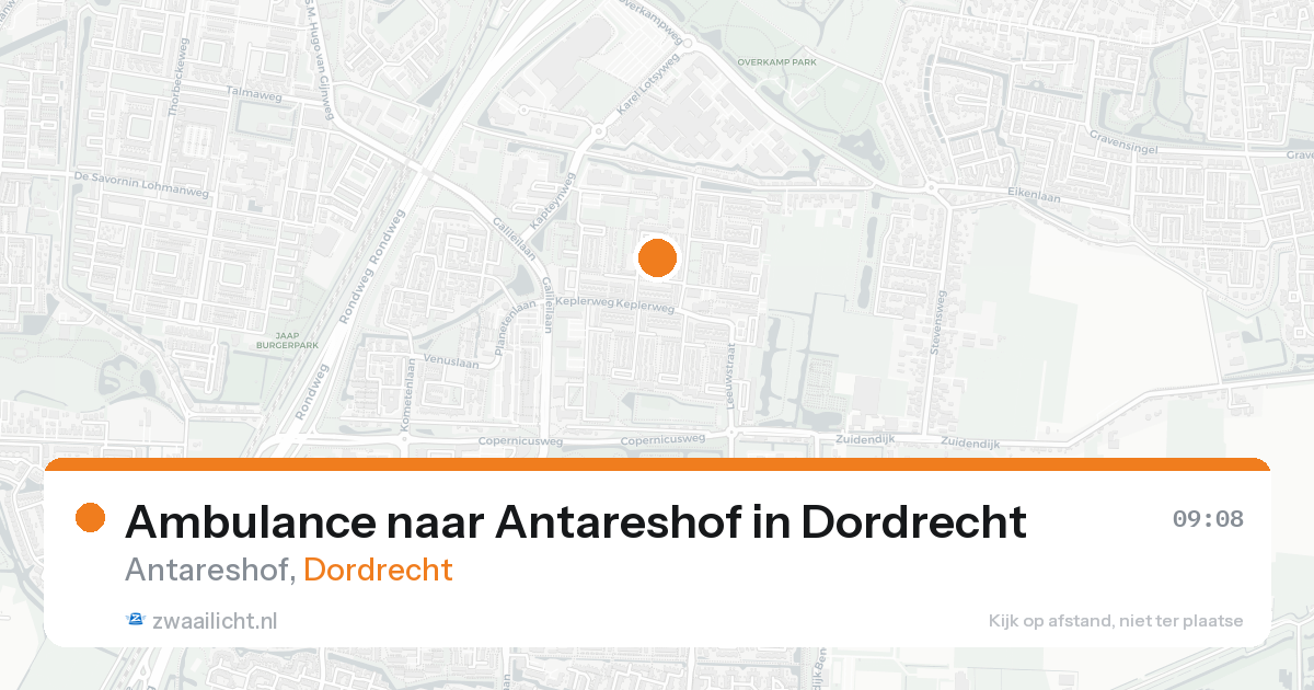 Ambulance naar Antareshof in Dordrecht — 21 aug 2026