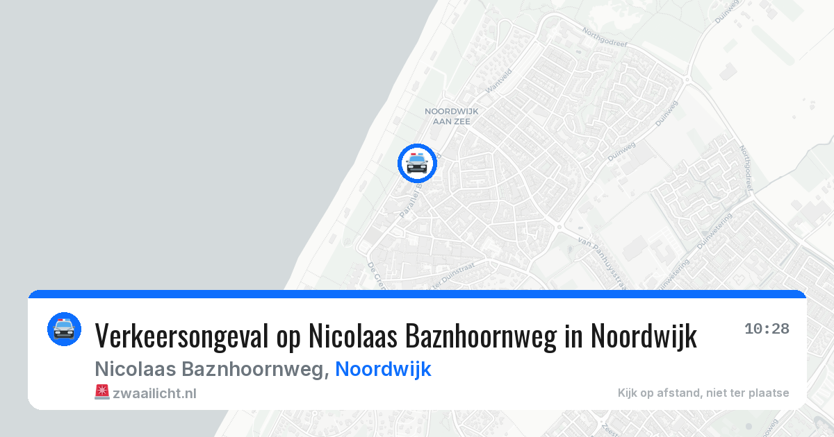 Verkeersongeval op Nicolaas Baznhoornweg in Noordwijk — 21 jun 2026
