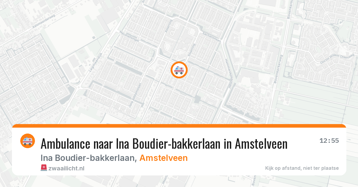 Ambulance naar Ina Boudier-bakkerlaan in Amstelveen — 9 jun 2026