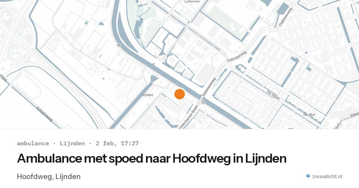 Ambulance met spoed naar Hoofdweg in Lijnden — 2 feb 2026