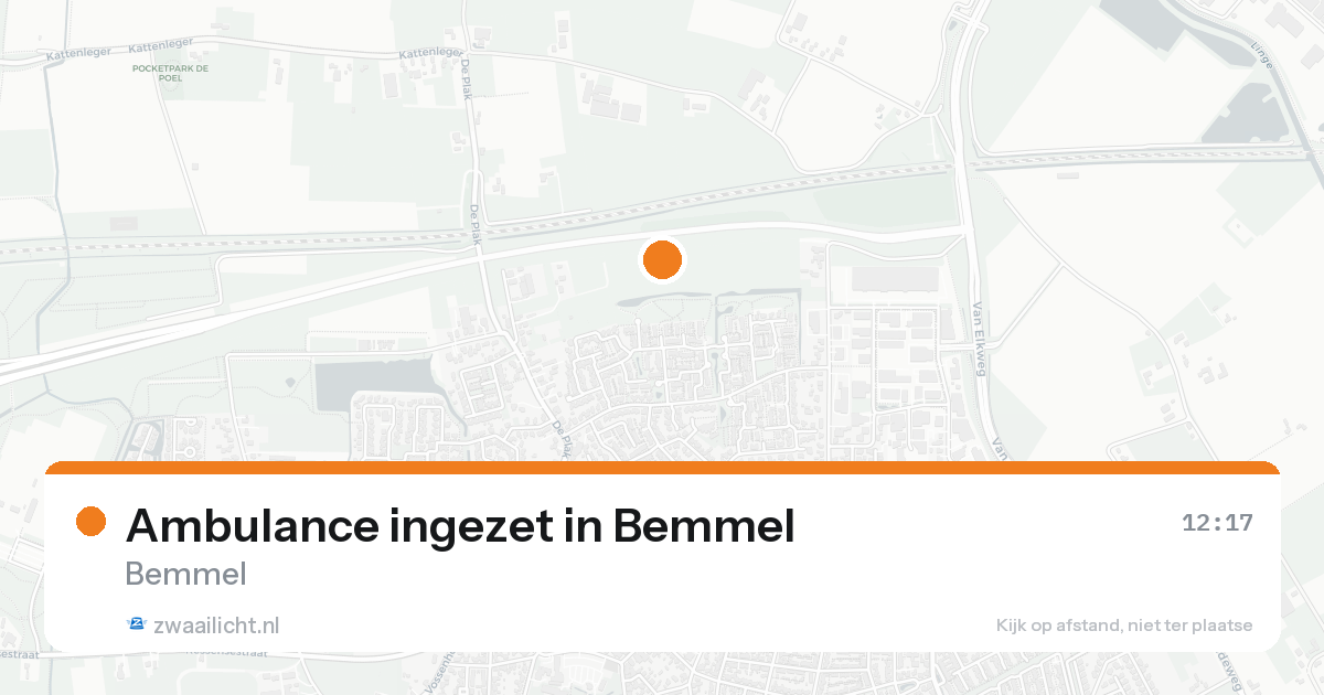 Ambulance ingezet in Bemmel — 16 aug 2026