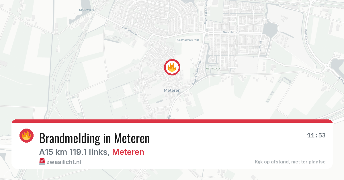 Brandmelding in Meteren — 3 aug 2026