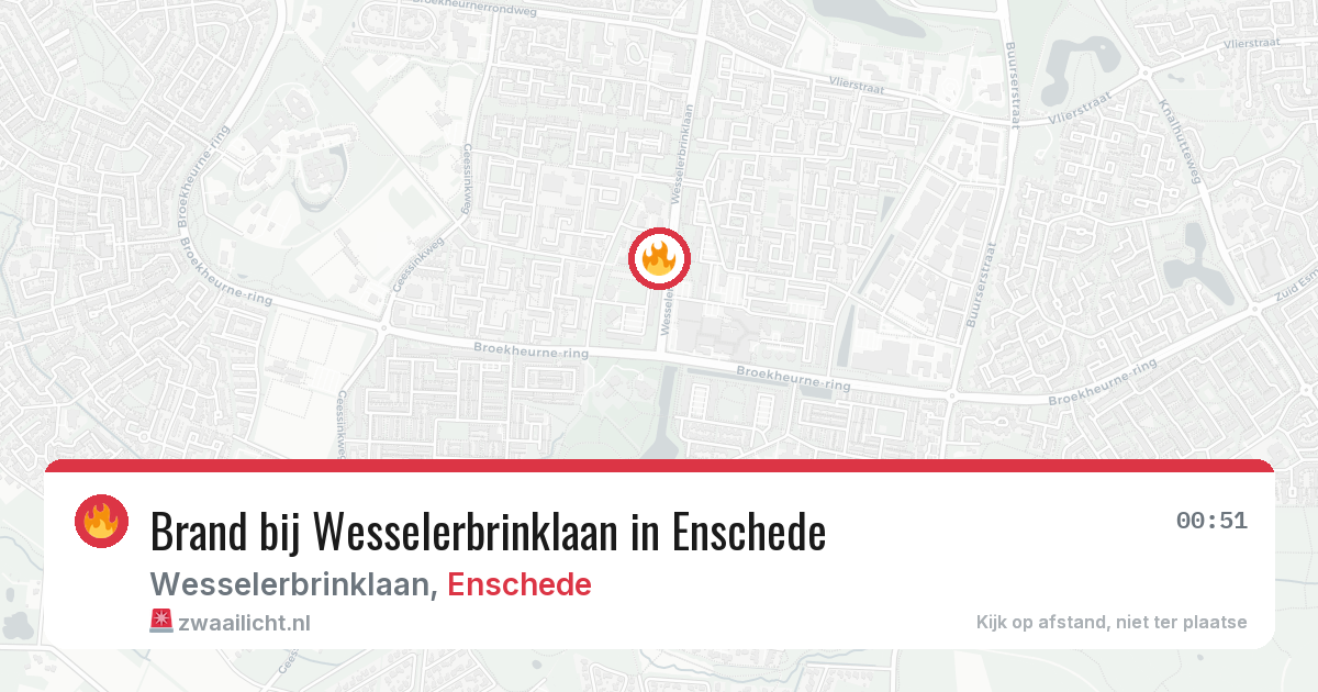 Brand bij Wesselerbrinklaan in Enschede — 19 mei 2026