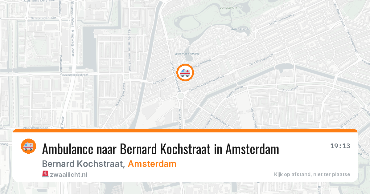 Ambulance naar Bernard Kochstraat in Amsterdam — 1 jun 2026