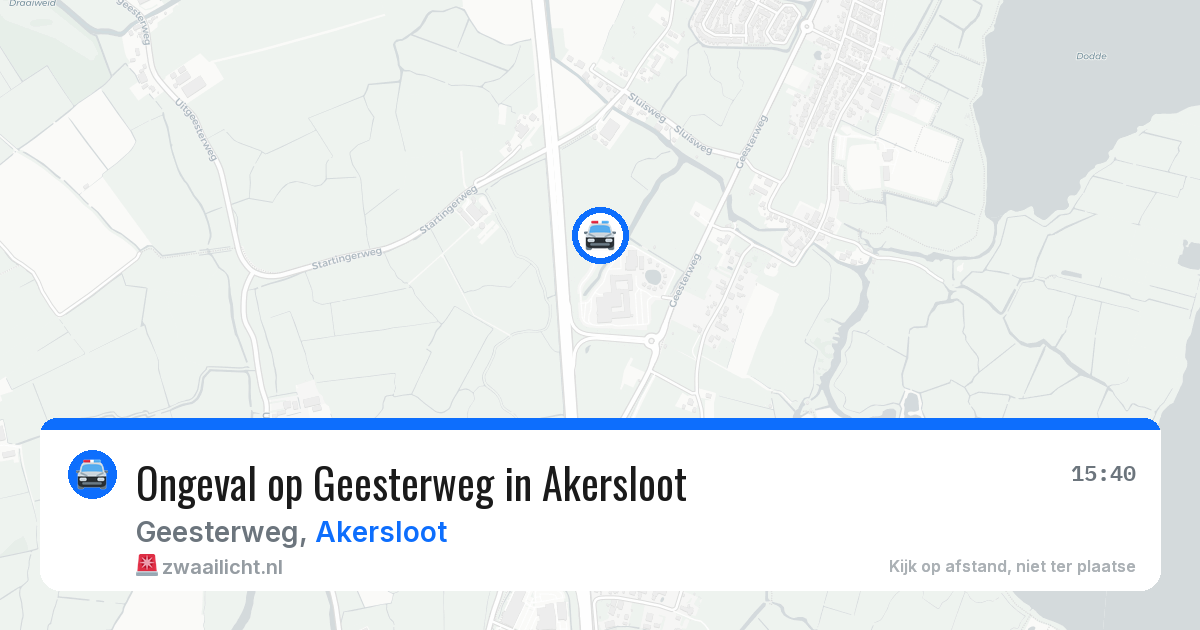 Ongeval op Geesterweg in Akersloot — 31 jul 2026