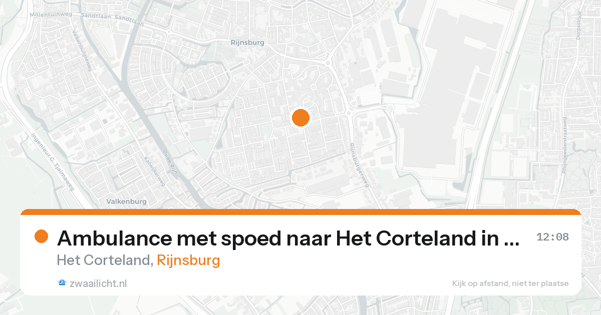 Ambulance met spoed naar Het Corteland in Rijnsburg — 16 aug 2026