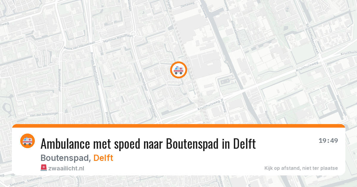 Ambulance met spoed naar Boutenspad in Delft — 4 jun 2026