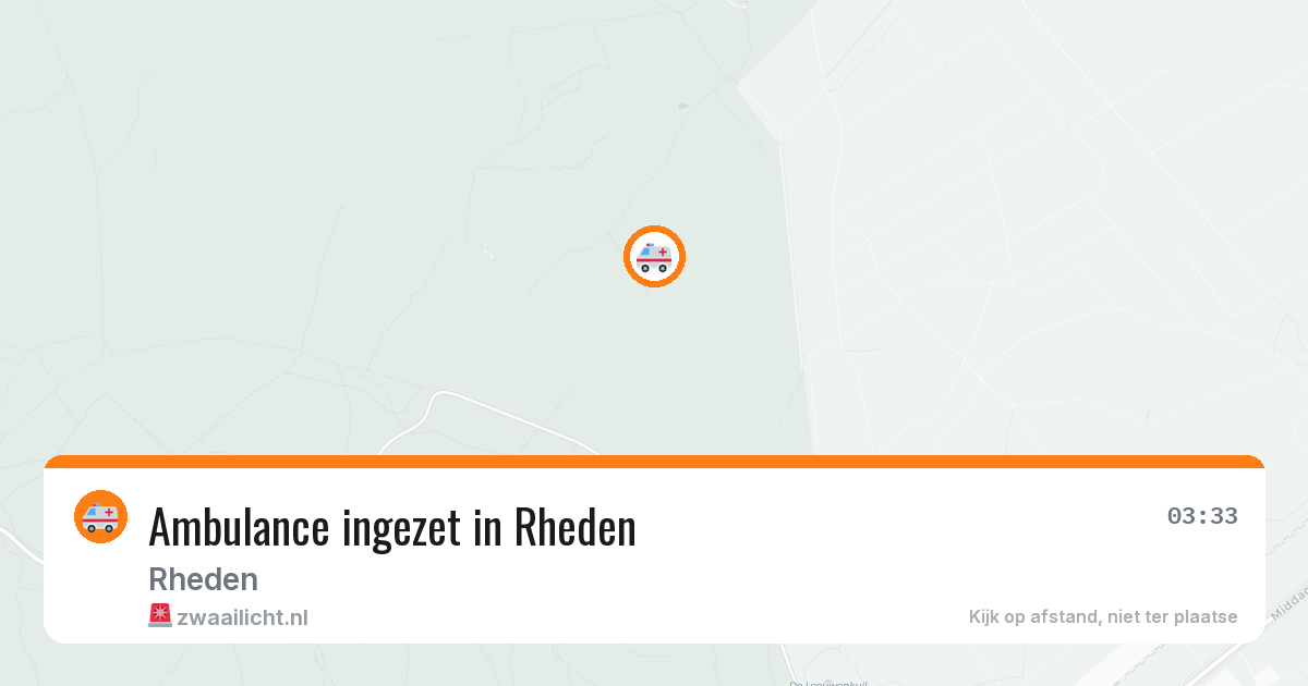 Ambulance ingezet in Rheden — 12 aug 2026