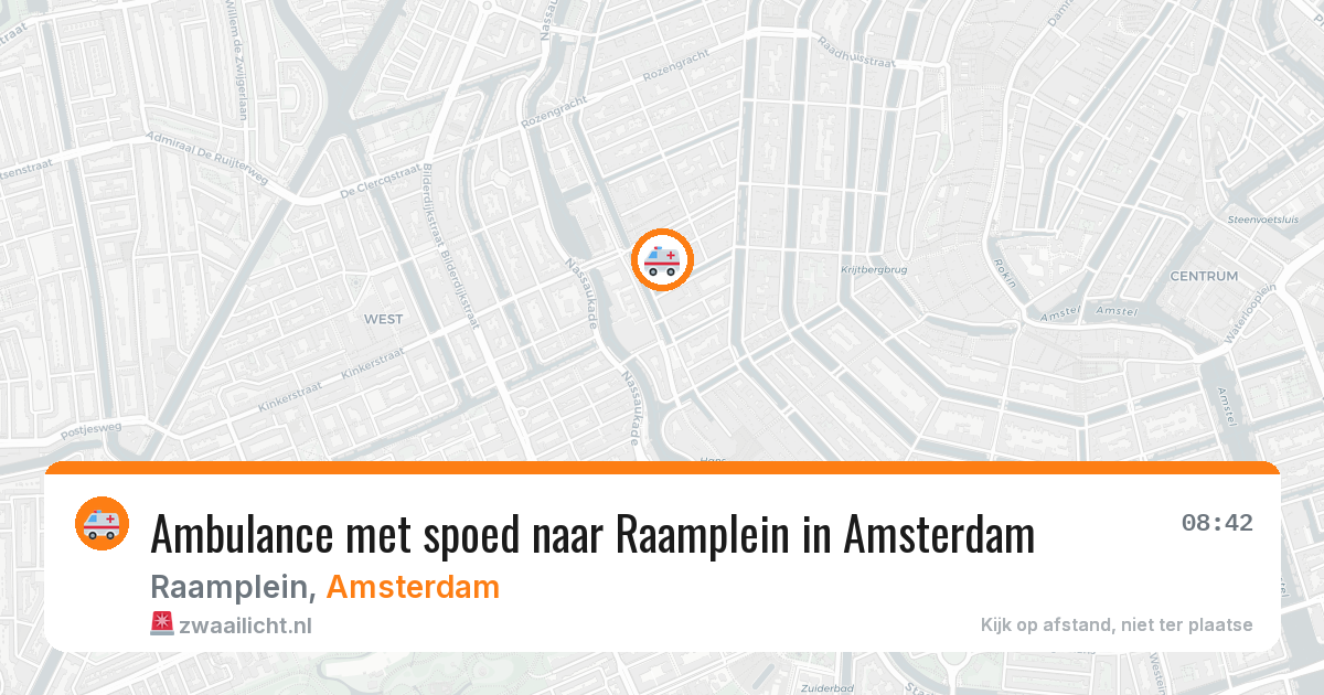 Ambulance met spoed naar Raamplein in Amsterdam — 21 apr 2026