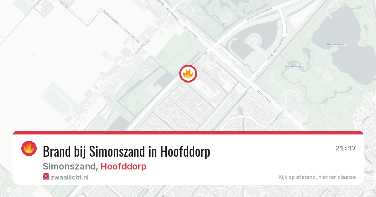 Brand bij Simonszand in Hoofddorp — 24 mrt 2026