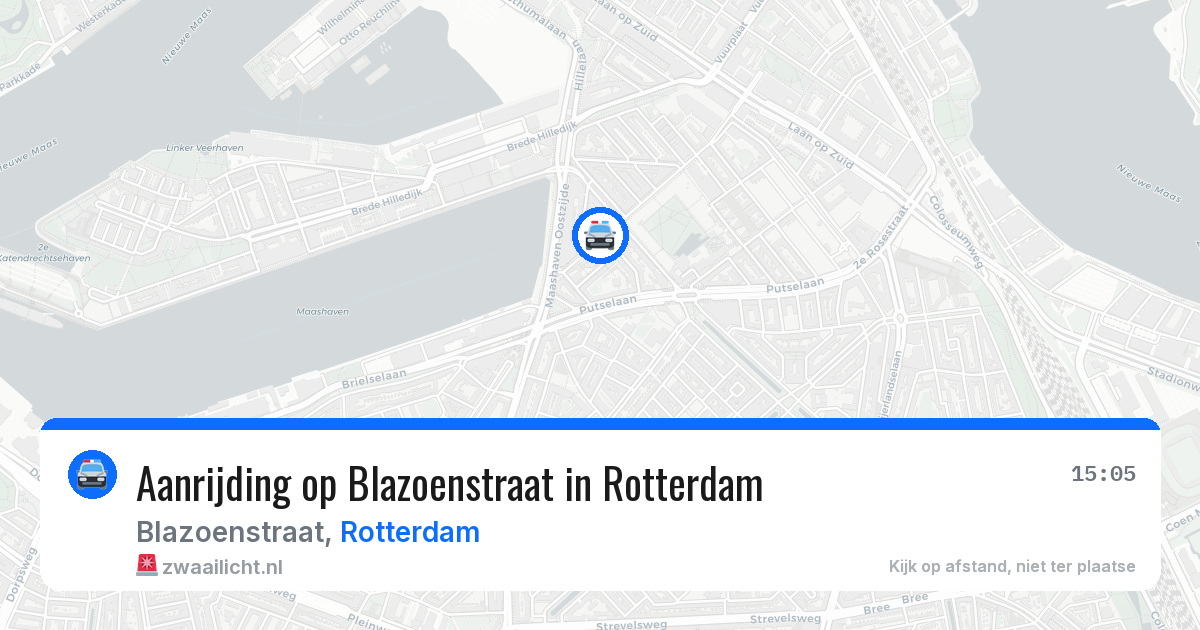 Aanrijding op Blazoenstraat in Rotterdam — 1 aug 2026