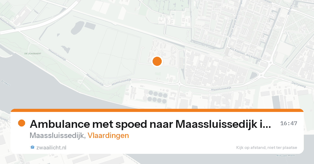 Ambulance met spoed naar Maassluissedijk in Vlaardingen — 21 aug 2026