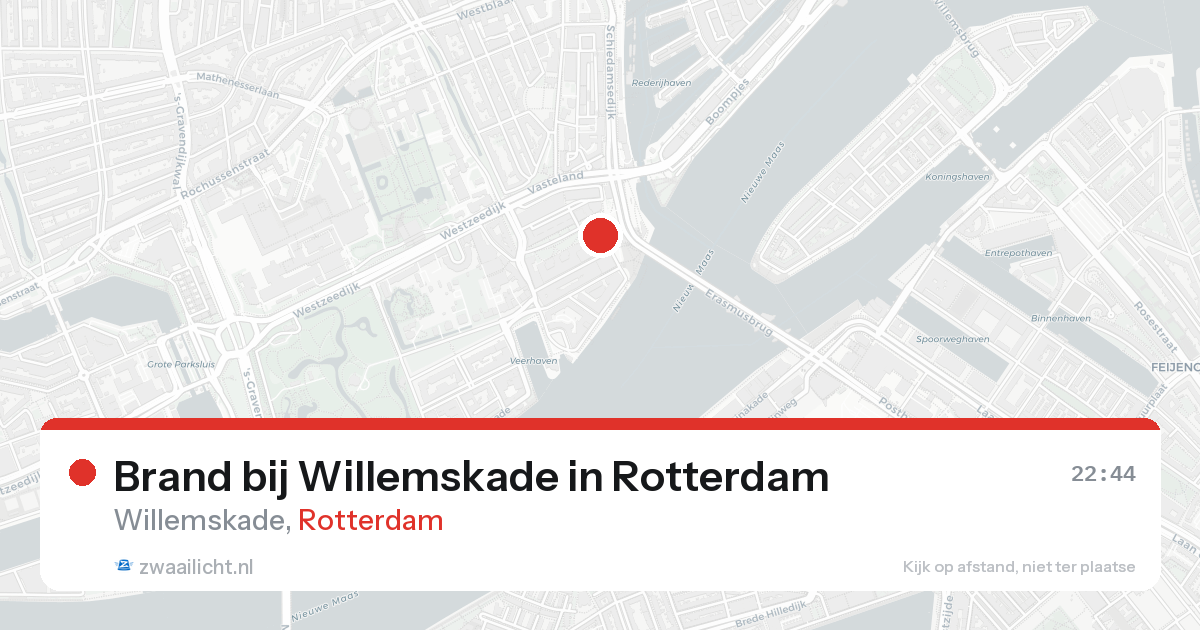 Brand bij Willemskade in Rotterdam — 19 aug 2026
