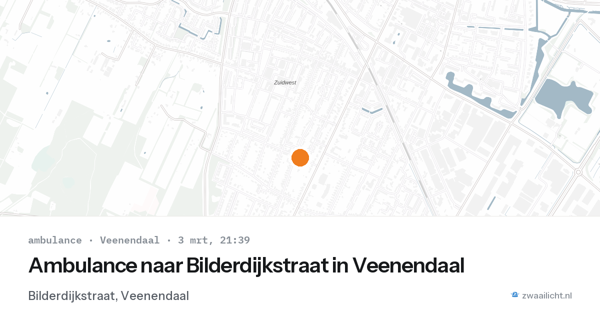 Ambulance naar Bilderdijkstraat in Veenendaal — 3 mrt 2026