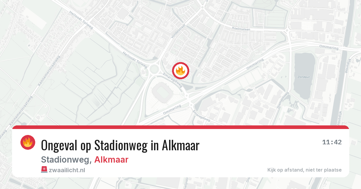Ongeval op Stadionweg in Alkmaar — 4 aug 2026