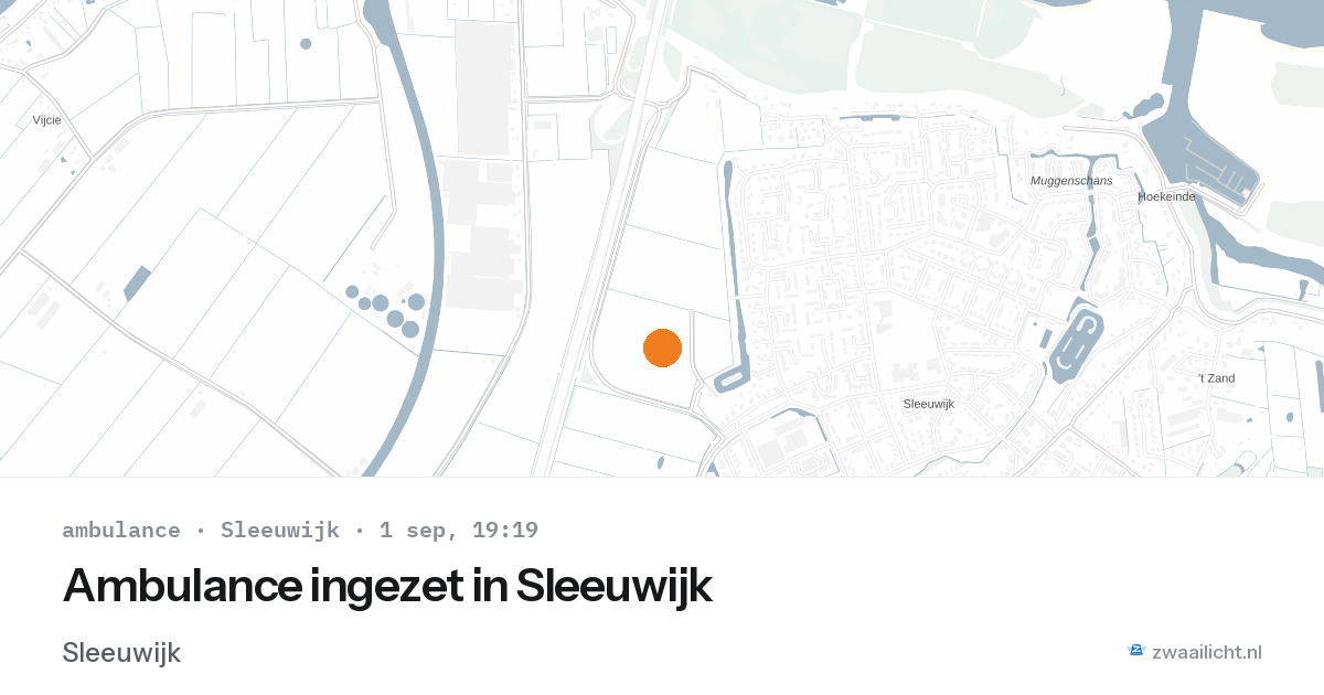 Ambulance ingezet in Sleeuwijk — 1 sep 2026