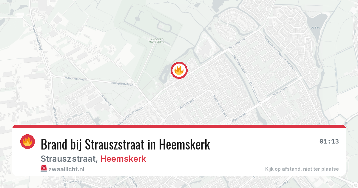 Brand bij Strauszstraat in Heemskerk — 11 jun 2026