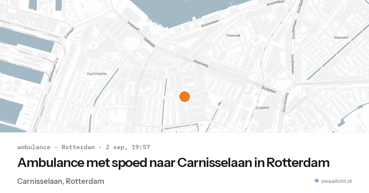 Ambulance met spoed naar Carnisselaan in Rotterdam — 2 sep 2026