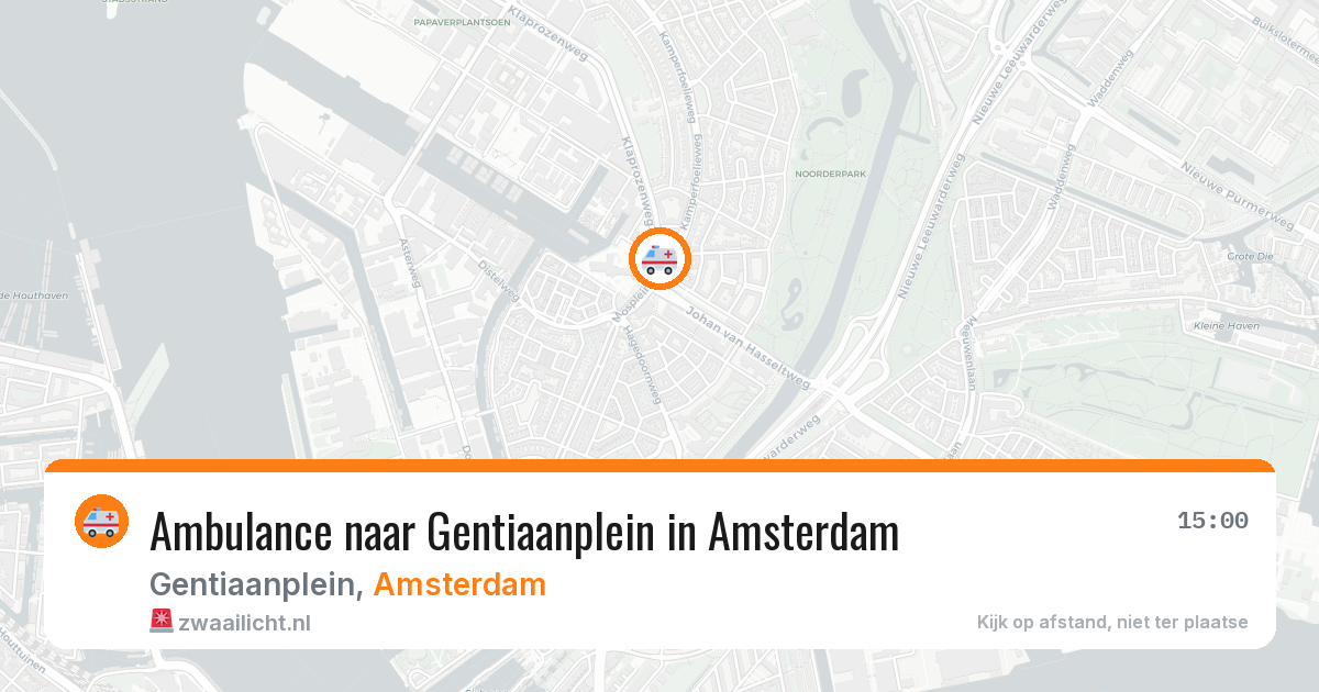 Ambulance naar Gentiaanplein in Amsterdam — 6 aug 2026