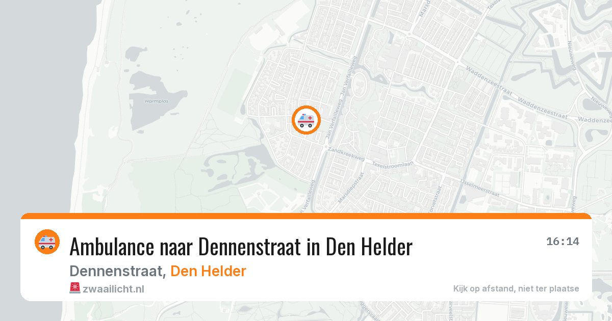 Ambulance naar Dennenstraat in Den Helder — 13 aug 2026