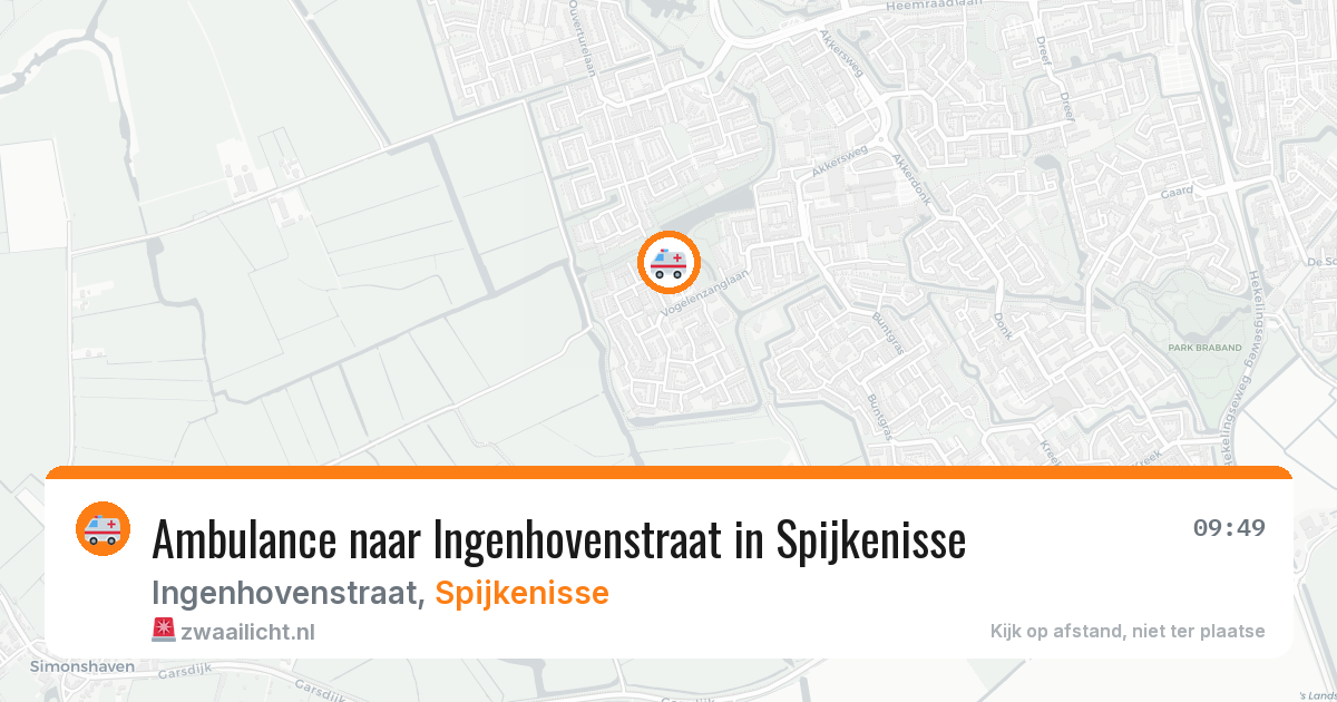 Ambulance naar Ingenhovenstraat in Spijkenisse — 25 mei 2026