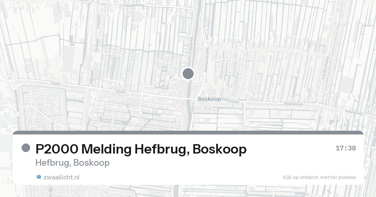 P2000 Melding Hefbrug, Boskoop — 12 aug 2026