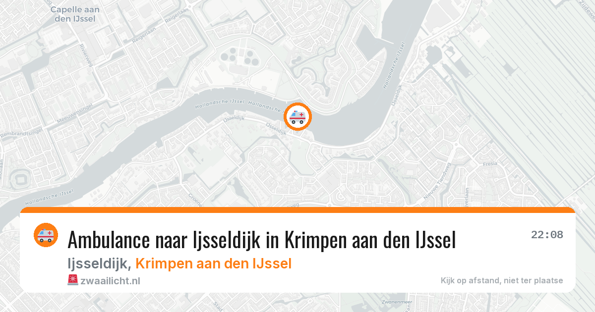 Ambulance naar Ijsseldijk in Krimpen aan den IJssel — 28 mrt 2026