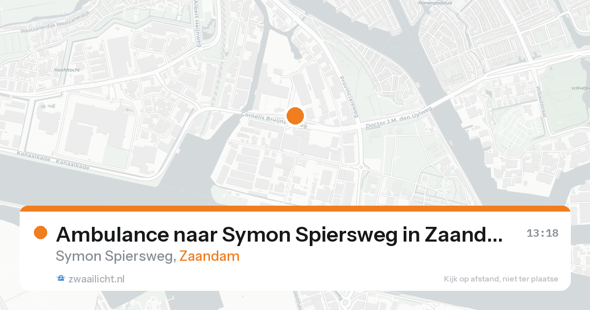 Ambulance naar Symon Spiersweg in Zaandam — 19 aug 2026