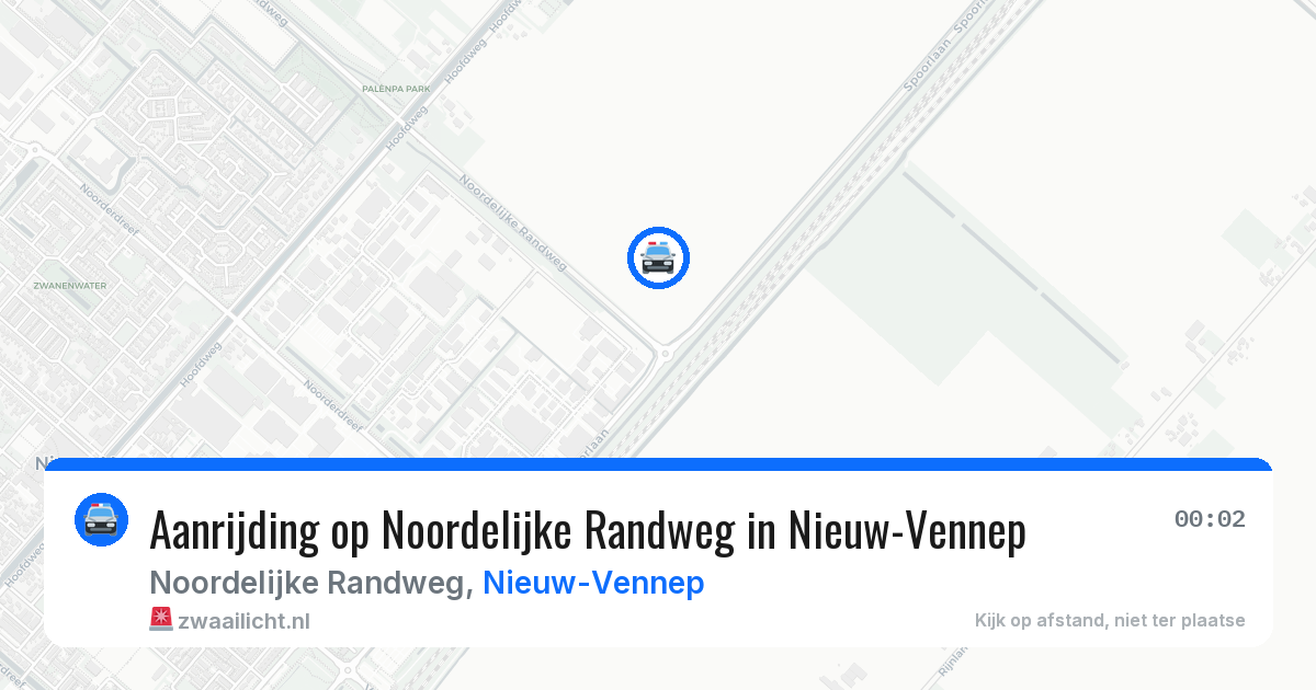 Aanrijding op Noordelijke Randweg in Nieuw-Vennep — 28 apr 2026