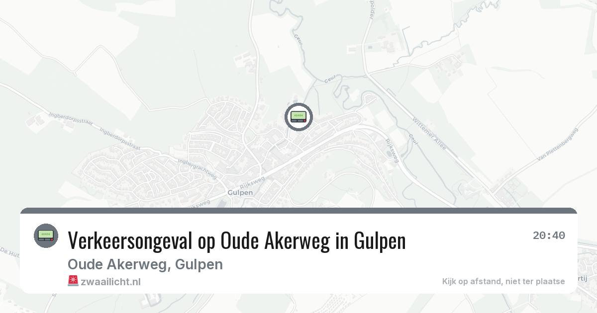 Verkeersongeval op Oude Akerweg in Gulpen — 15 jun 2026