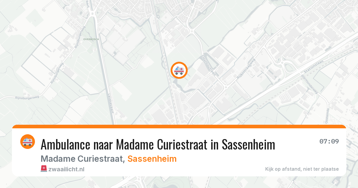 Ambulance naar Madame Curiestraat in Sassenheim — 9 feb 2026