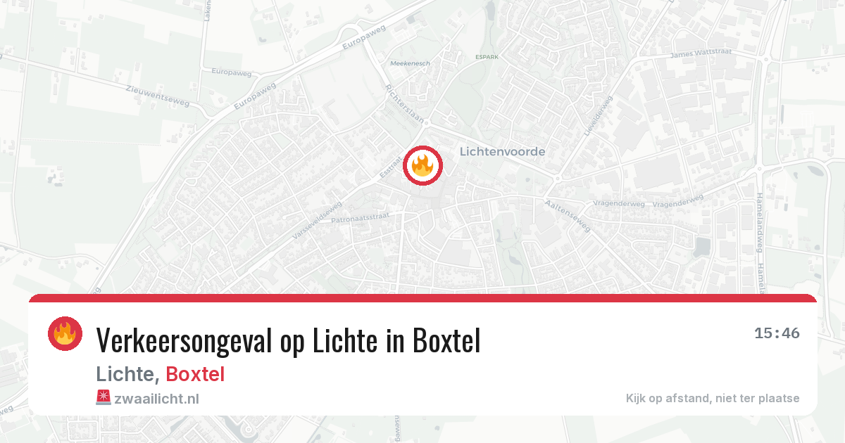 Verkeersongeval op Lichte in Boxtel — 9 jun 2026