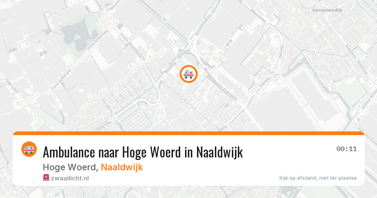 Ambulance naar Hoge Woerd in Naaldwijk — 23 jul 2026