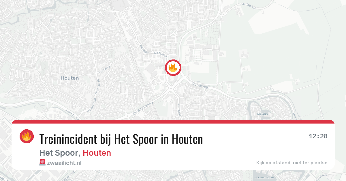 Treinincident bij Het Spoor in Houten — 1 jul 2026