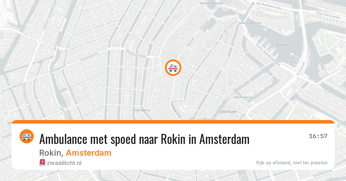 Ambulance met spoed naar Rokin in Amsterdam — 11 aug 2026