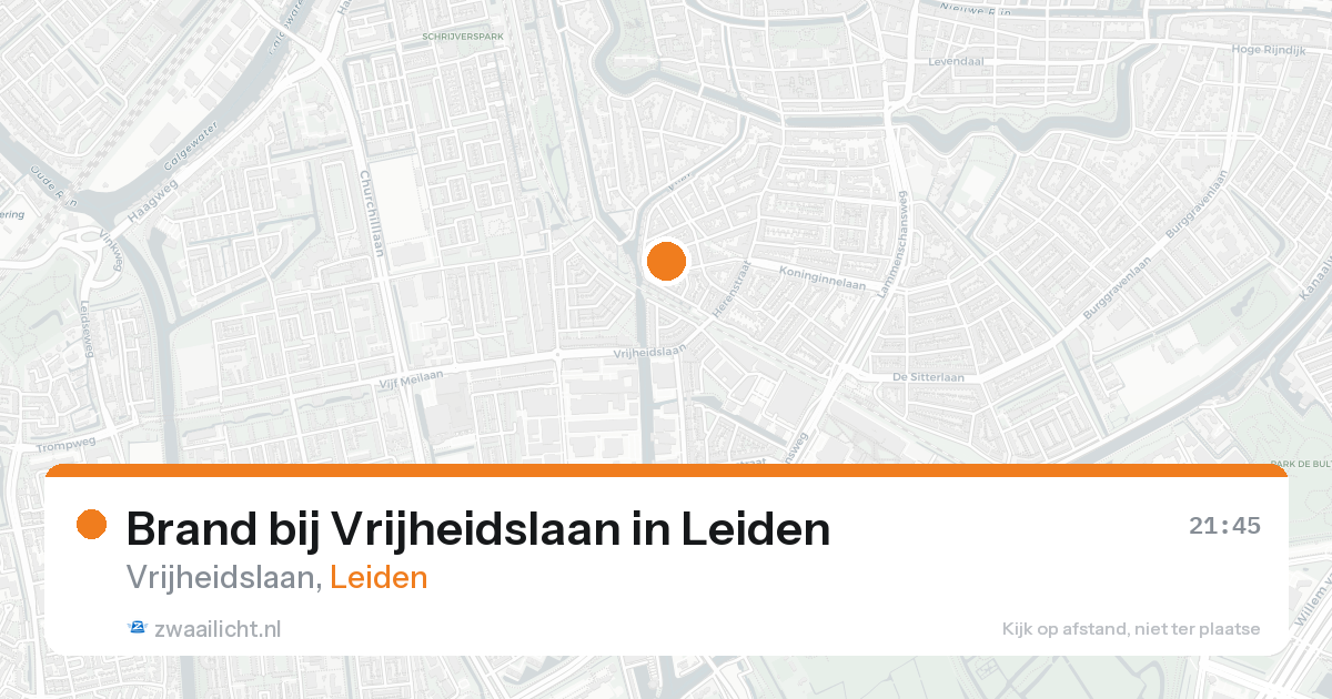 Brand bij Vrijheidslaan in Leiden — 22 apr 2026