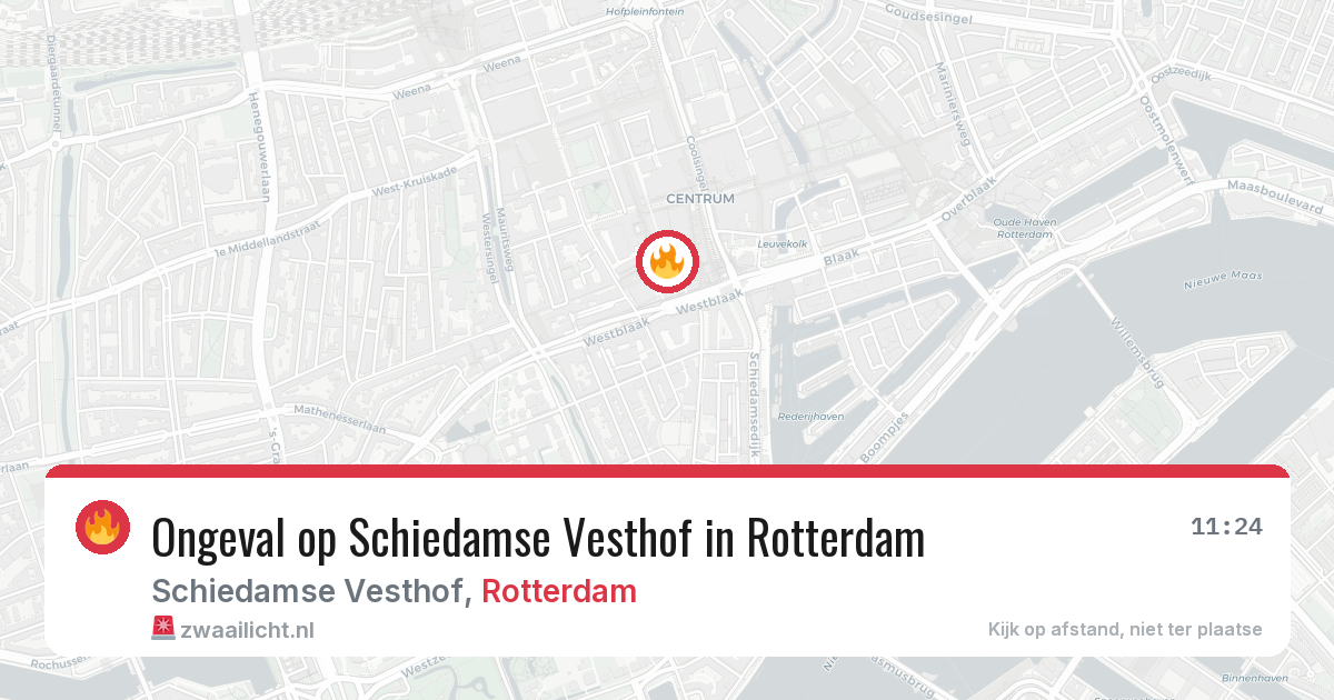 Ongeval op Schiedamse Vesthof in Rotterdam — 13 jul 2026