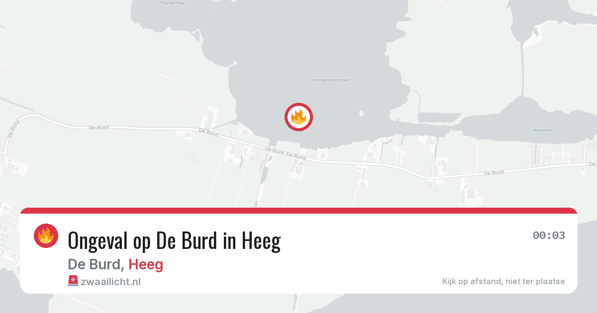 Ongeval op De Burd in Heeg — 19 jun 2026