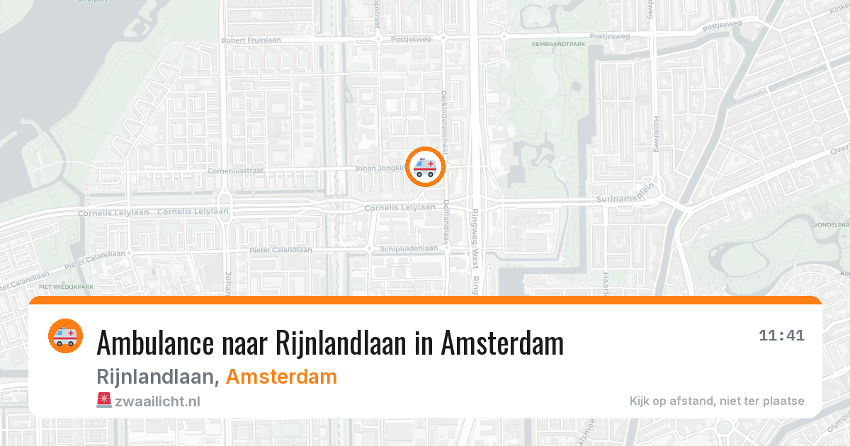 Ambulance naar Rijnlandlaan in Amsterdam — 4 jul 2026