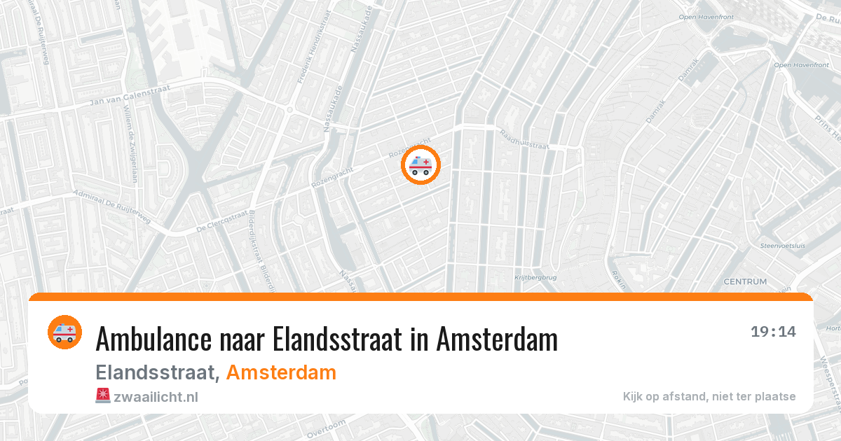 Ambulance naar Elandsstraat in Amsterdam — 4 aug 2026