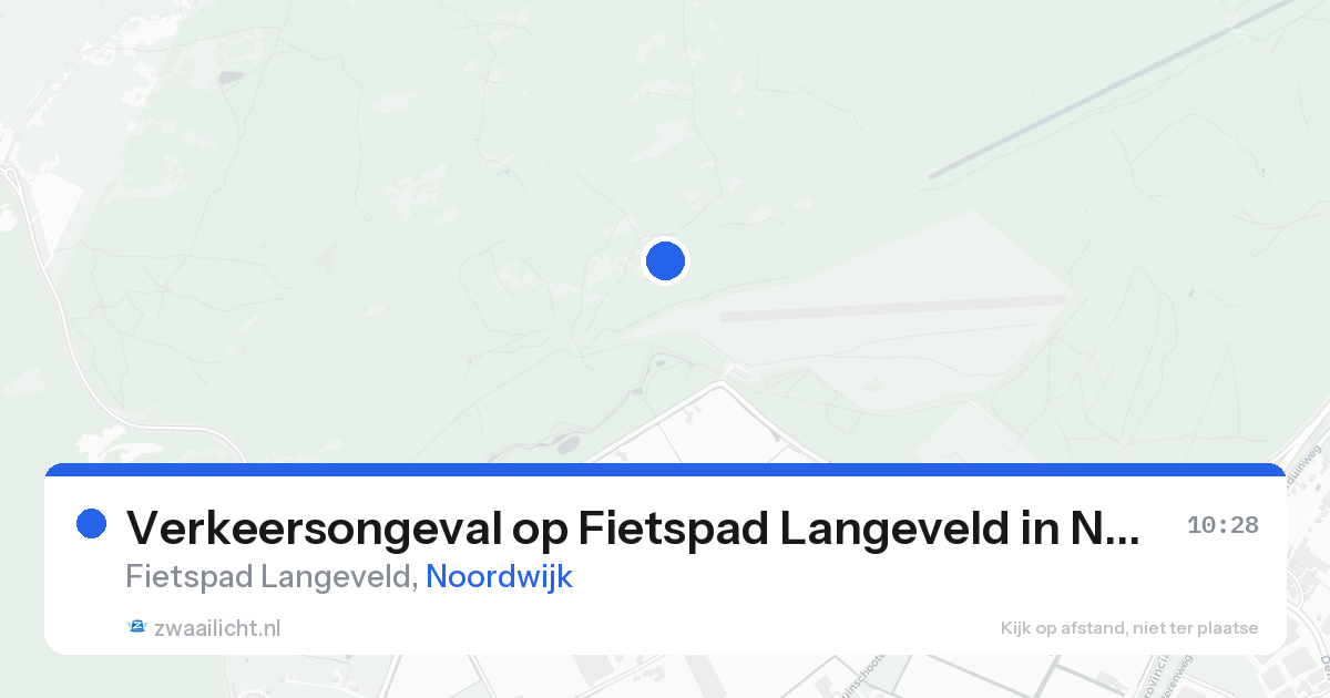 Verkeersongeval op Fietspad Langeveld in Noordwijk — 15 aug 2026